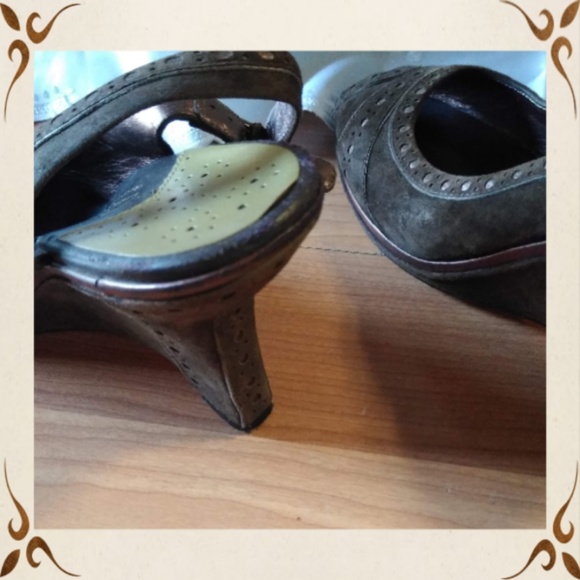 Cole Haan Brown Suede Wedges - Picture 6 of 8